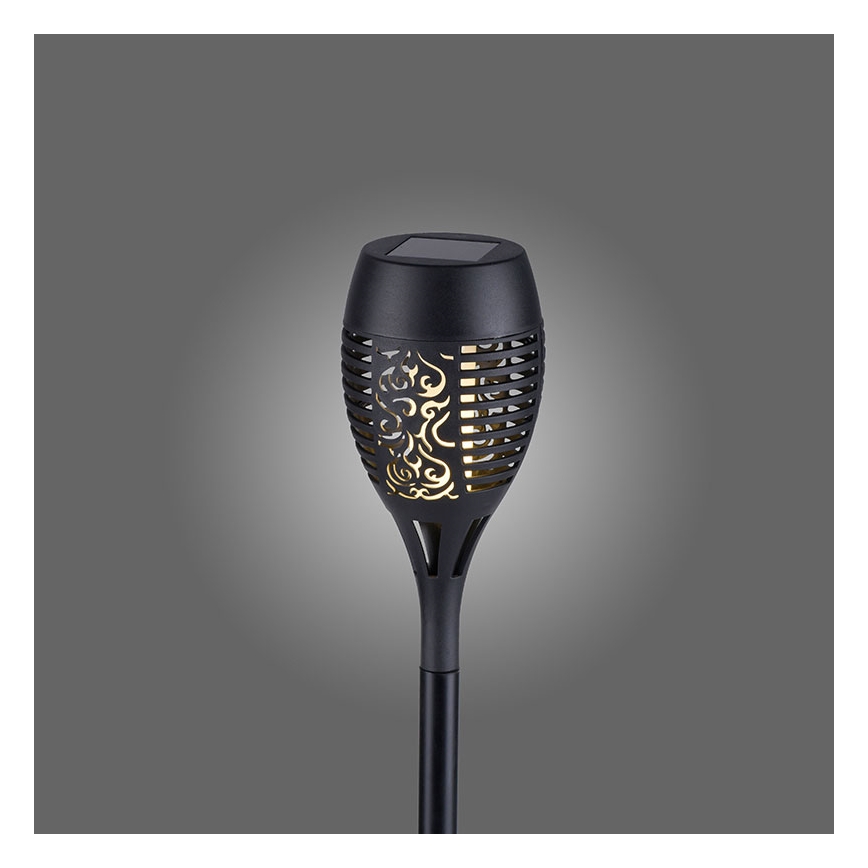 JUST LIGHT. 19106-18-3 - Комплект от 3 бр. LED соларни лампи FACKEL LED/0,24W/1,2V 200 mAh IP44 черен