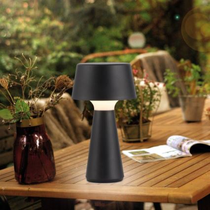 JUST LIGHT. 19260-18 - LED Димируем докосване екстериорен лампа ABERA LED/3W/3,7V 2000 mAh USB IP54 черен