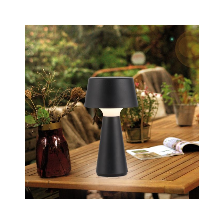 JUST LIGHT. 19260-18 - LED Димируем докосване екстериорен лампа ABERA LED/3W/3,7V 2000 mAh USB IP54 черен