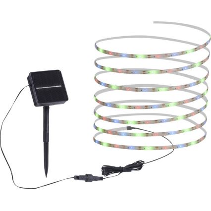JUST LIGHT. 19971-18 - LED RGB соларна лента TEANIA LED/3,7V 5 m 1200 mAh IP44 черен