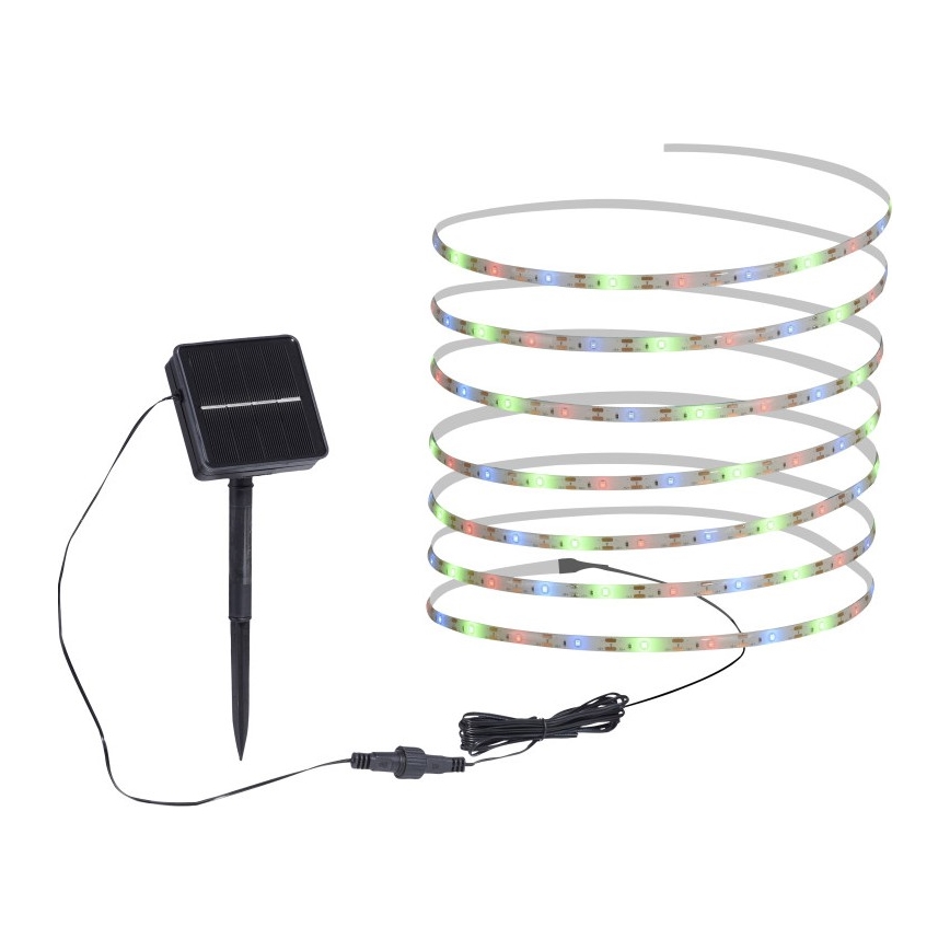 JUST LIGHT. 19971-18 - LED RGB соларна лента TEANIA LED/3,7V 5 m 1200 mAh IP44 черен