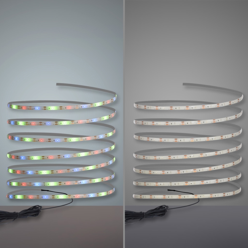 JUST LIGHT. 19971-18 - LED RGB соларна лента TEANIA LED/3,7V 5 m 1200 mAh IP44 черен