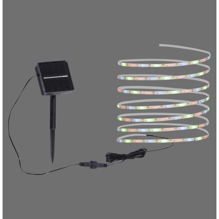 JUST LIGHT. 19971-18 - LED RGB соларна лента TEANIA LED/3,7V 5 m 1200 mAh IP44 черен