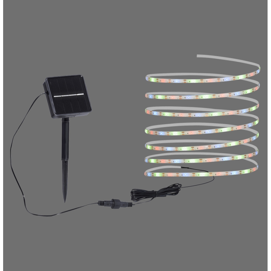 JUST LIGHT. 19971-18 - LED RGB соларна лента TEANIA LED/3,7V 5 m 1200 mAh IP44 черен