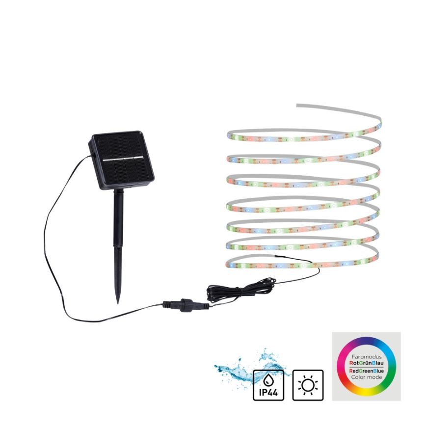 JUST LIGHT. 19971-18 - LED RGB соларна лента TEANIA LED/3,7V 5 m 1200 mAh IP44 черен