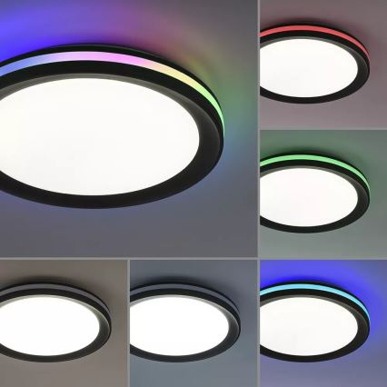 JUST LIGHT. 7509018 - LED RGBW Димируем плафон GANGES LED/24W/230V 2700-5000K + дистанционно управление