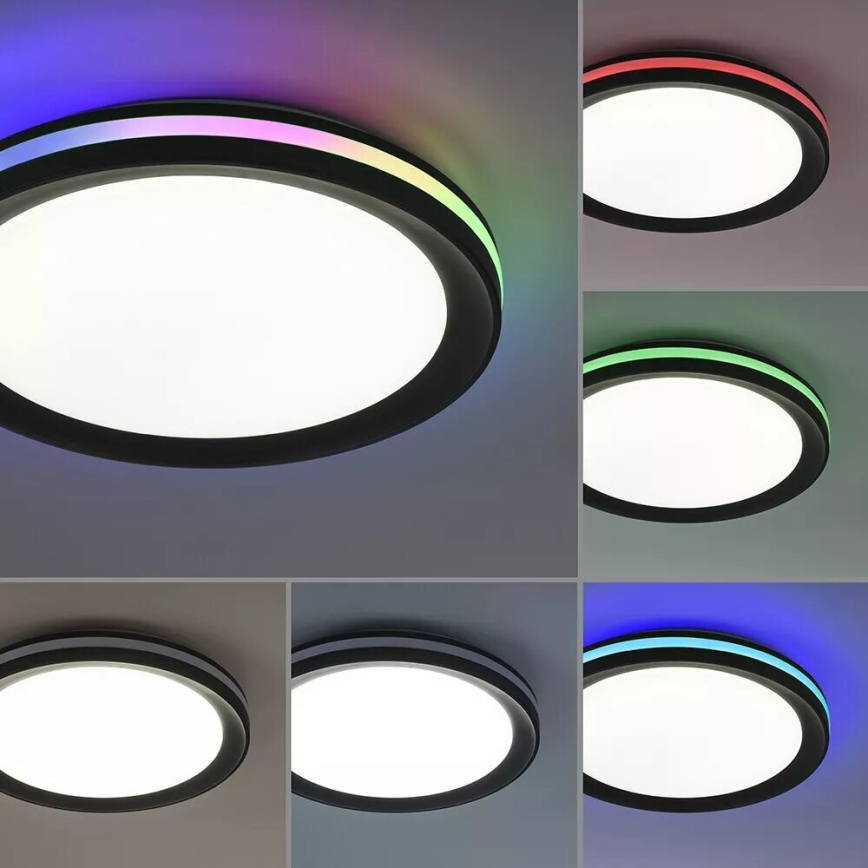 JUST LIGHT. 7509018 - LED RGBW Димируем плафон GANGES LED/24W/230V 2700-5000K + дистанционно управление