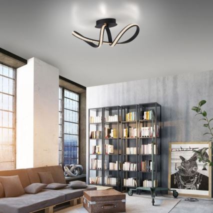 JUST LIGHT. 8475-18 - LED Димируем полилей за повърхностен монтаж BRILLA LED/29W/230V черен