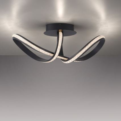 JUST LIGHT. 8475-18 - LED Димируем полилей за повърхностен монтаж BRILLA LED/29W/230V черен