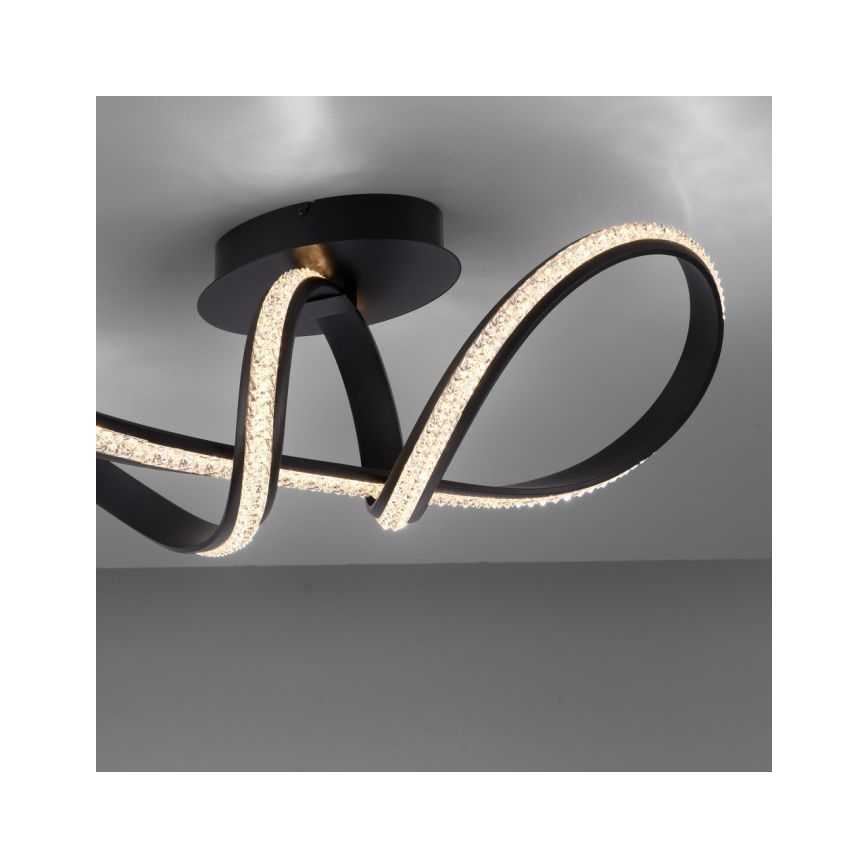JUST LIGHT. 8475-18 - LED Димируем полилей за повърхностен монтаж BRILLA LED/29W/230V черен