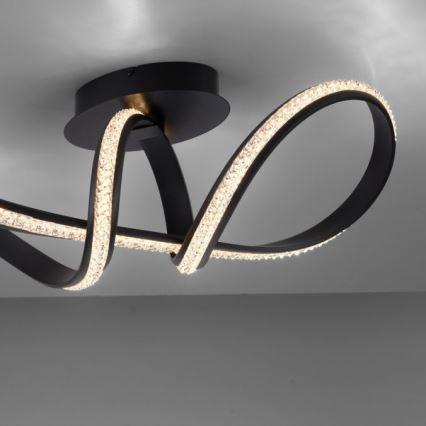 JUST LIGHT. 8475-18 - LED Димируем полилей за повърхностен монтаж BRILLA LED/29W/230V черен