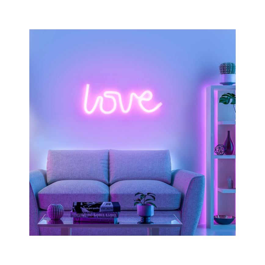 JUST LIGHT. 85021-87 - LED Неонова декорация за стена NEON LED/6,5W/5V Love