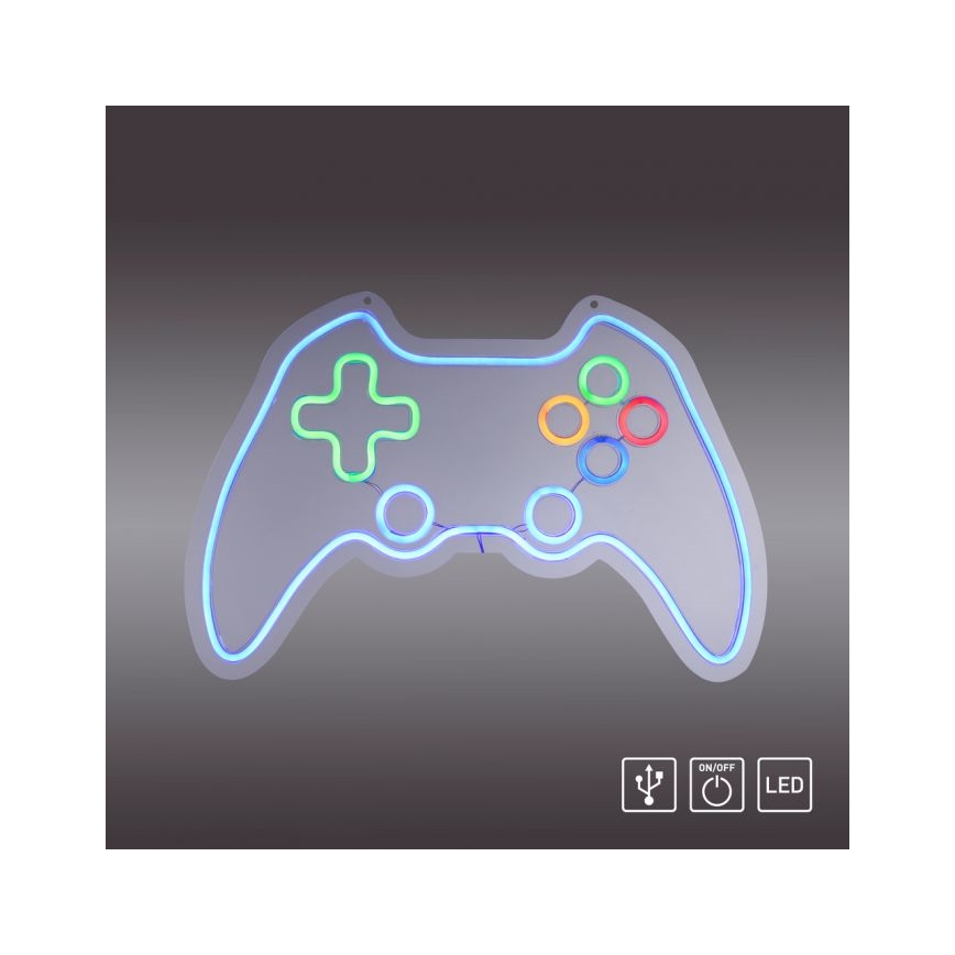 JUST LIGHT. 85022-70 - LED Неонова декорация за стена NEON 1xLED/6,5W/5V gamer