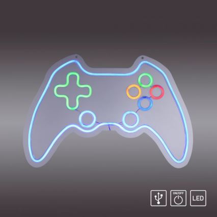 JUST LIGHT. 85022-70 - LED неонова стенна декорация NEON LED/6,5W/5V геймър