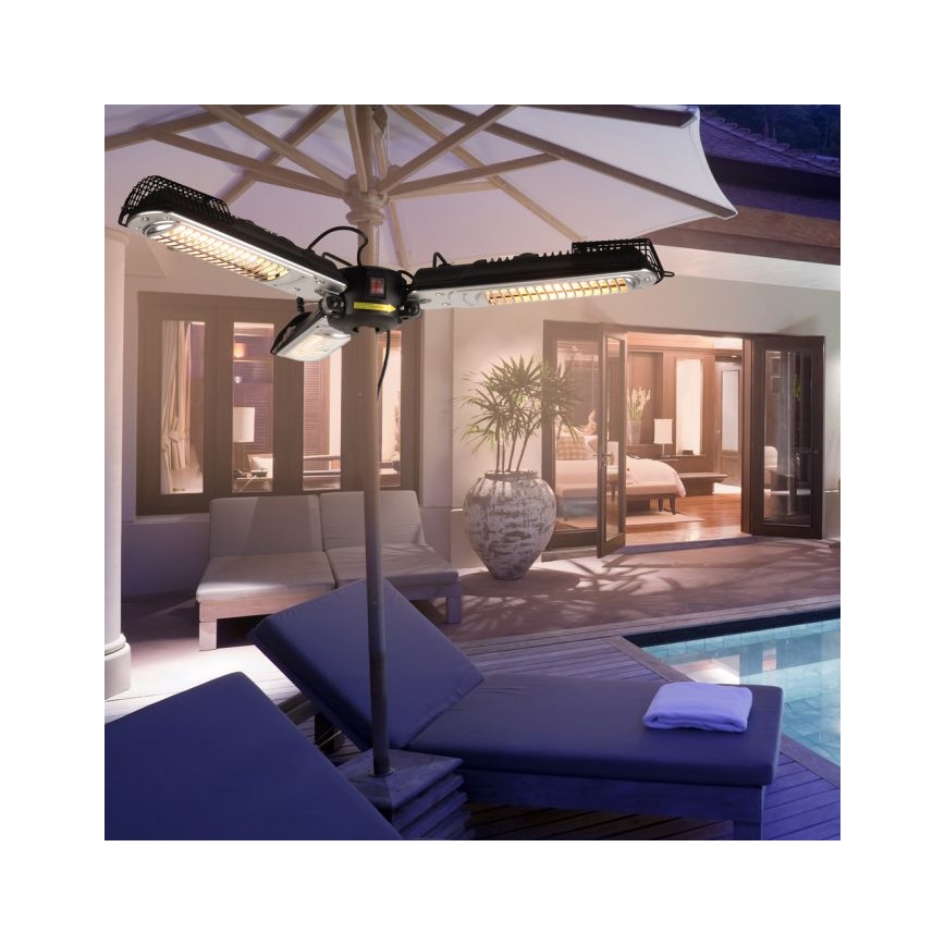 JUST LIGHT. 99513-18 - Екстериорен подгряващ елемент GLOW 3x650W/1300W/2000W/230V IP34