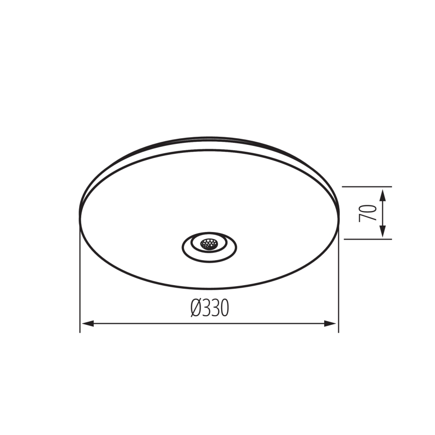 LED таванно осветително тяло със сензор за движение и сумрак FOGLER LED/17W/230V, Ø 33 см