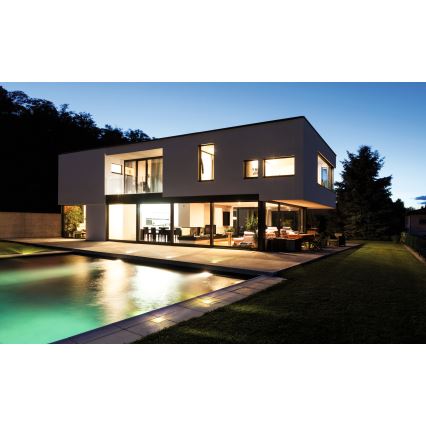 LED външно настъпващо осветително тяло GORDO LED/1W/230V 9,5x9,5 cm IP67 неръждаема стомана