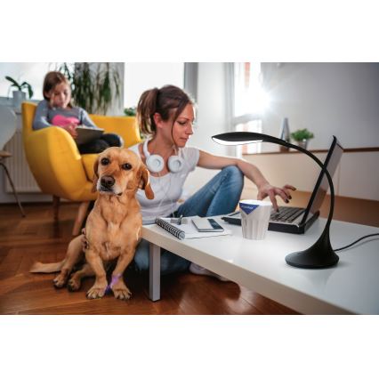 LED Регулируема гъвкава настолна лампа FRANCO LED/6,8W/230V черна