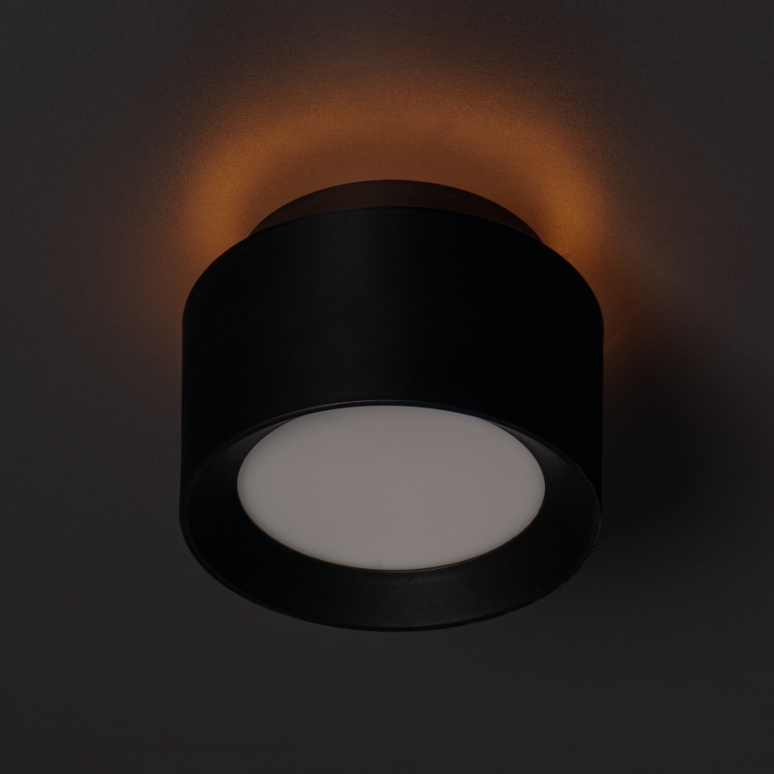 Точково осветително тяло SONOR LED/12W/230V 3000/4000/5700K + LED/1,5W 2200K, Ø 14 cm, черно