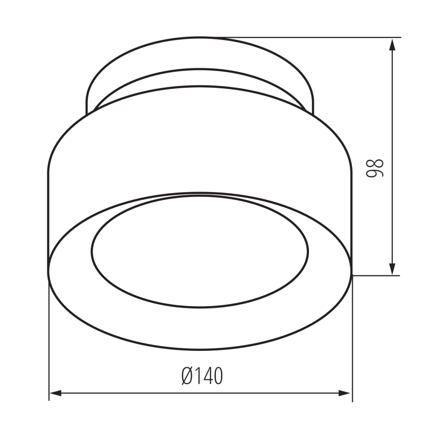 Точково осветително тяло SONOR LED/12W/230V 3000/4000/5700K + LED/1,5W 2200K, Ø 14 cm, черно