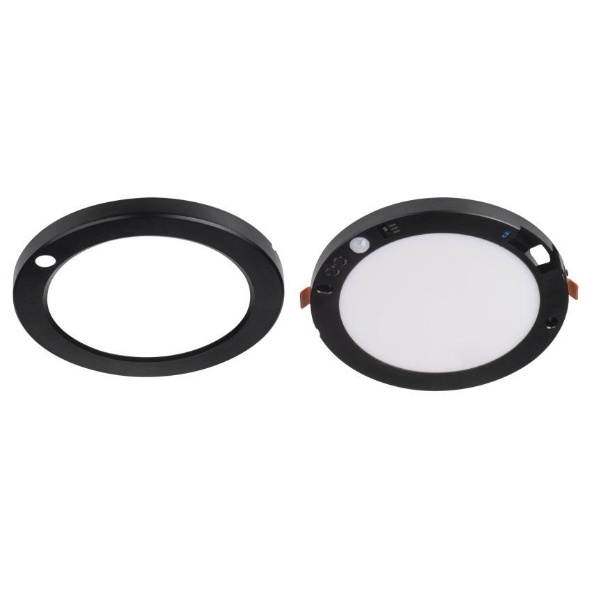 LED таванно/вградено осветително тяло с датчик за движение 2в1 ERGA LED/17W/230V 3000/4000/6500K черно