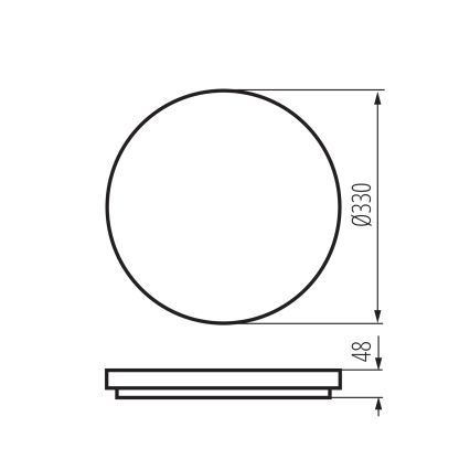 LED плафон VARSO LED/22/30W/230V 3000/4000/6500K Ø 33 см IP54