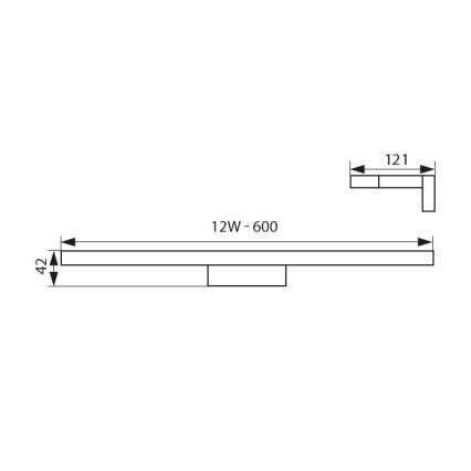 LED Лампа за огледало в баня ASTEN LED/12W/230V IP44