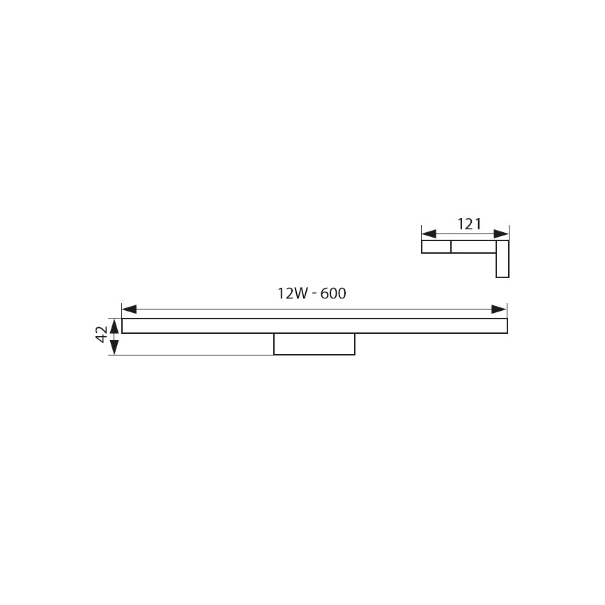LED Лампа за огледало в баня ASTEN LED/12W/230V IP44