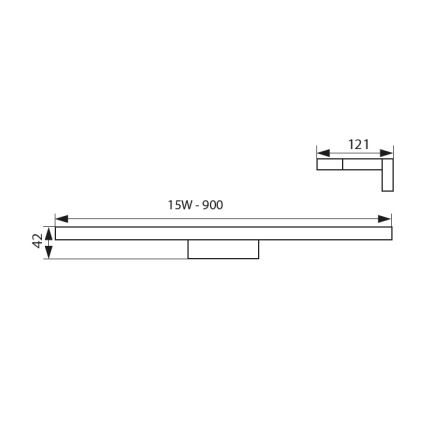 LED Лампа за огледало в баня LED/15W/230V IP44
