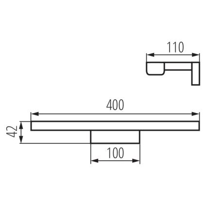 LED Лампа за огледало в баня ASTEN LED/8W/230V IP44 бял