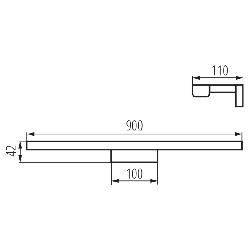 LED Лампа за огледало в баня ASTEN LED/15W/230V IP44 бял