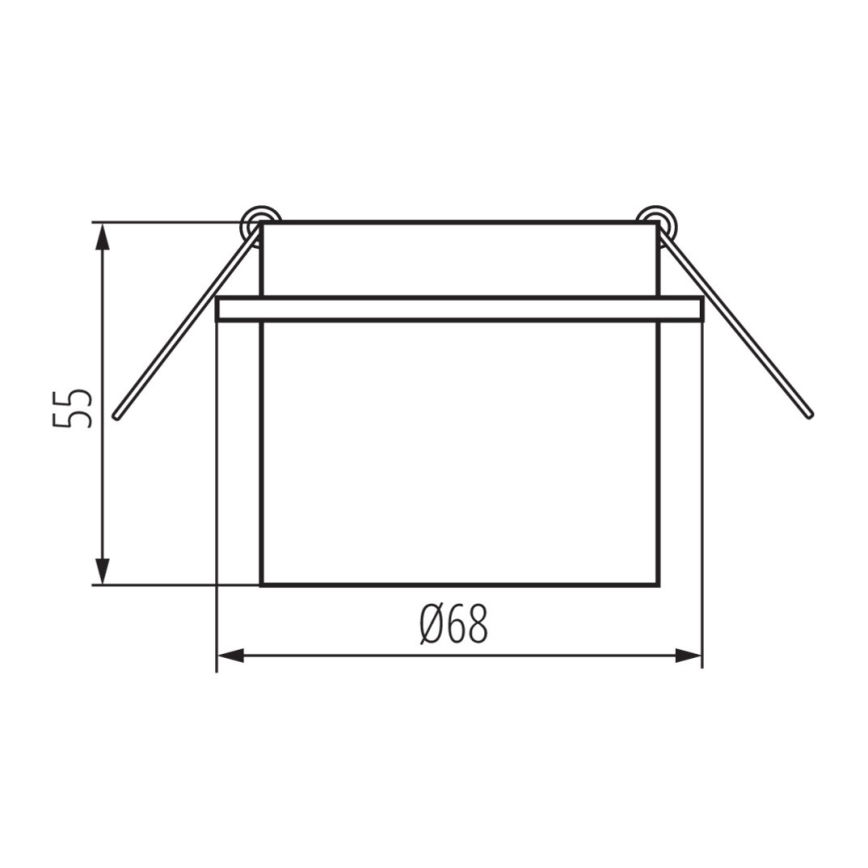 Спот за вграждане SPAG GU10/35W черен/златист