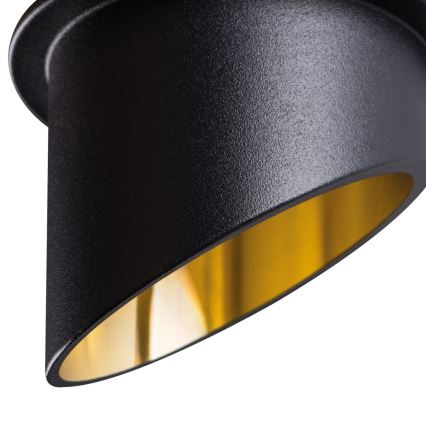 Спот за вграждане SPAG GU10/35W черен/златист