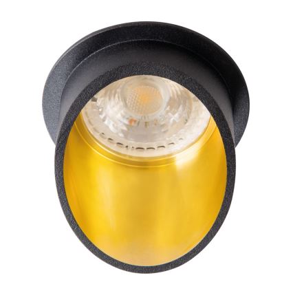 Спот за вграждане SPAG GU10/35W черен/златист