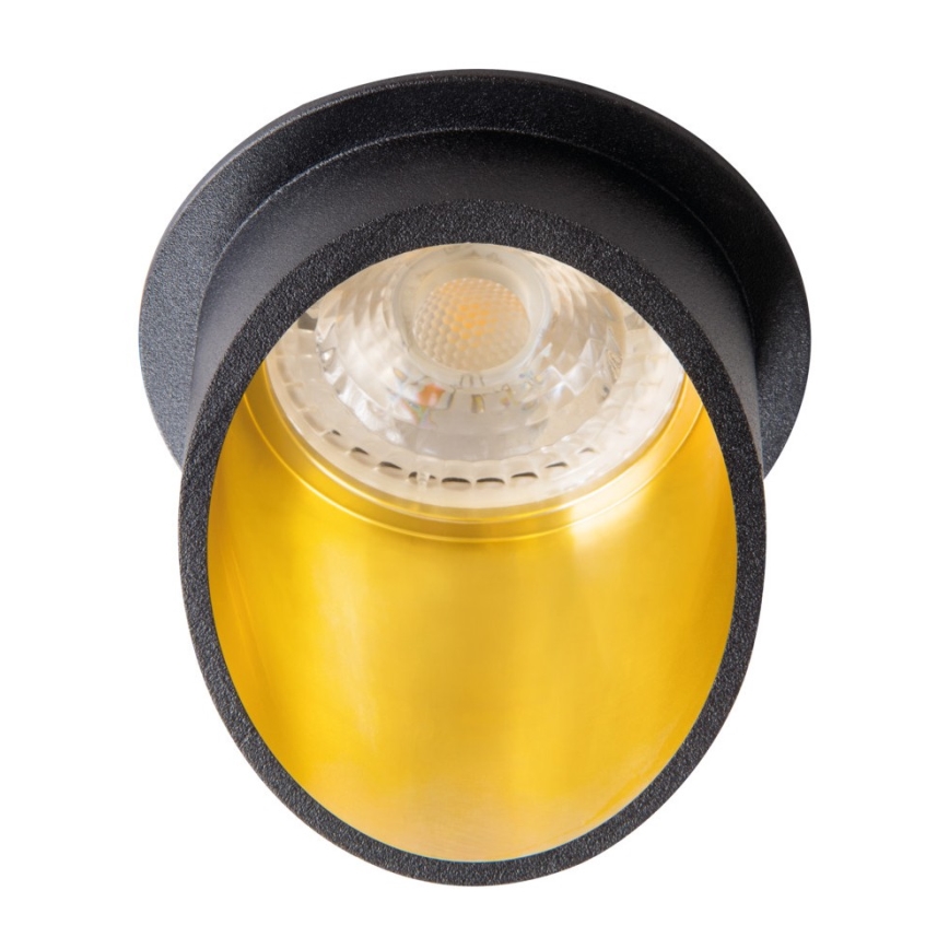 Спот за вграждане SPAG GU10/35W черен/златист