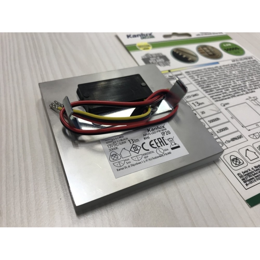 LED осветително тяло за стълбище със сензор LED/0,8W/12V 3000K