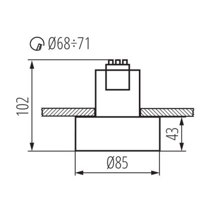 Лампа за вграждане MINI RITI 1xGU10/25W/230V бяла/златиста