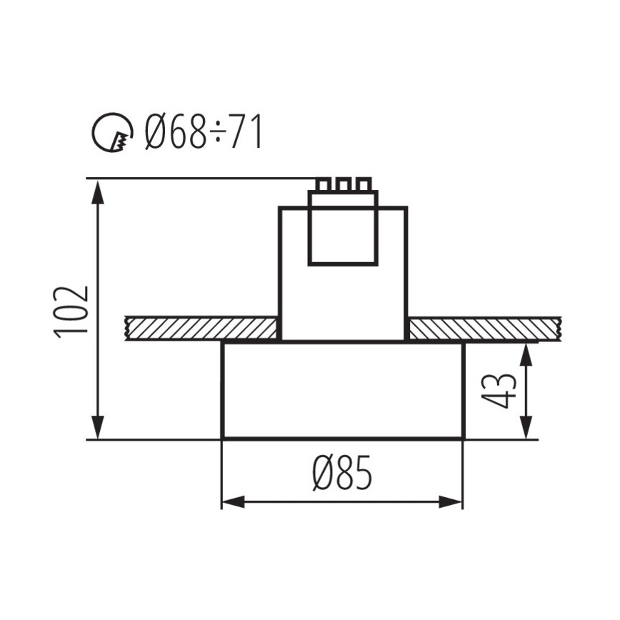 Лампа за вграждане MINI RITI 1xGU10/25W/230V бяла/златиста