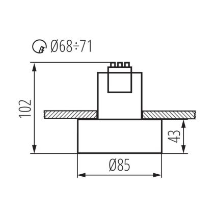 Лампа за вграждане MINI RITI 1xGU10/25W/230V черна/бяла