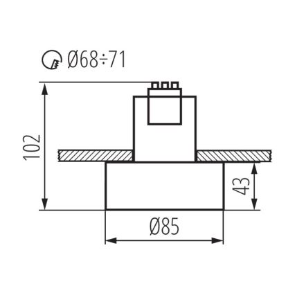 Лампа за вграждане MINI RITI 1xGU10/25W/230V черна