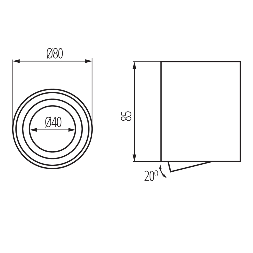 Точково осветително тяло BORD ONE 1xGU10/10W/230V бяло