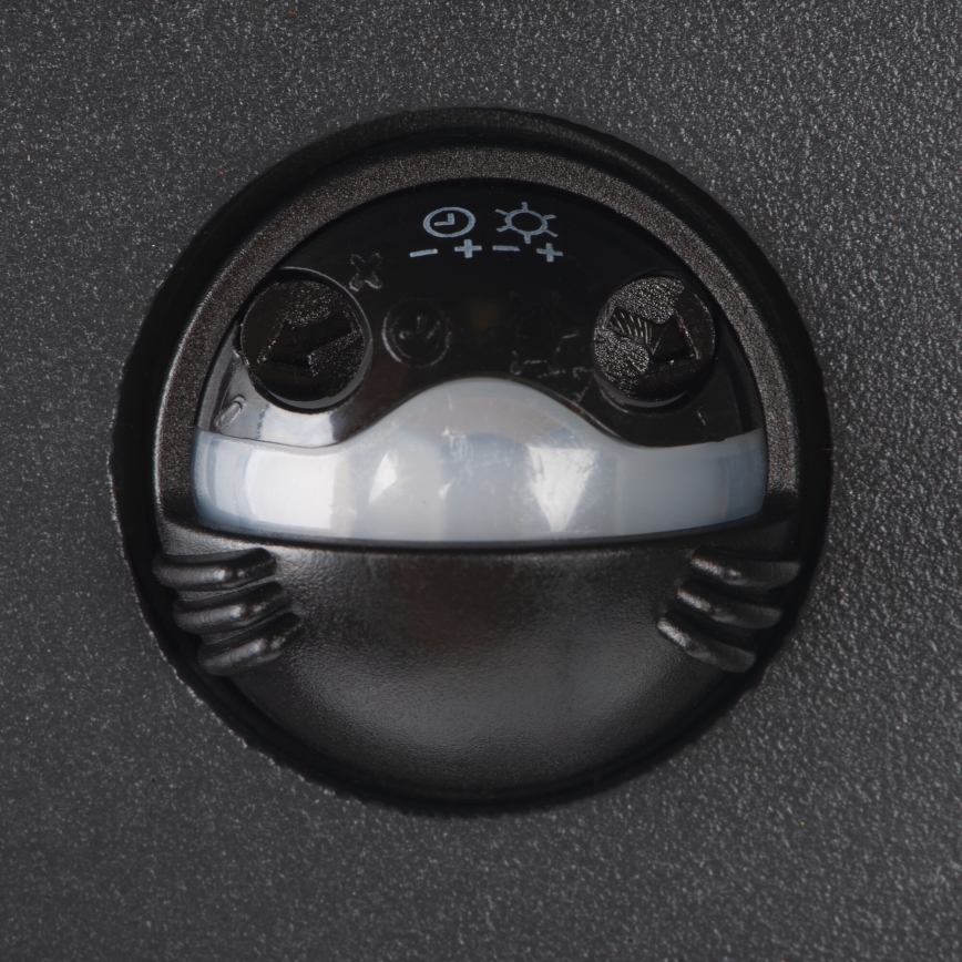 LED външно стенено осветително тяло със сензор за движение и сумрак REKA LED/7W/230V IP54, антрацит, квадратно