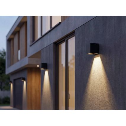 Соларна LED стенна лампа със сензор REKA LED/3W/3,7V 1800 mAh 3000/4000/6500K IP65 черна