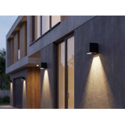 LED соларна стенна лампа с датчик REKA LED/6W/3,7V 1800 mAh 3000/4000/6500K IP65 черна