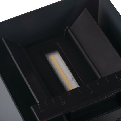LED соларна стенна лампа с датчик REKA LED/6W/3,7V 1800 mAh 3000/4000/6500K IP65 черна