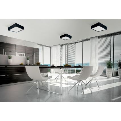 Плафон MERSA 3xE27/40W/230V бор черен