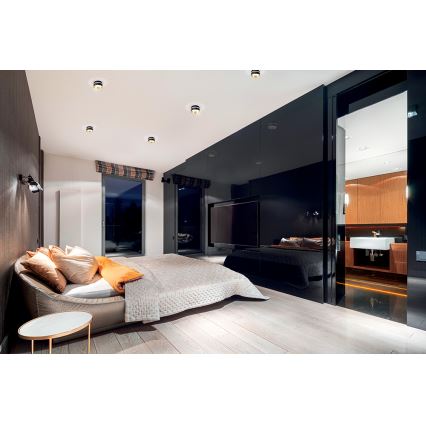 Спот за вграждане GOVIK GU10/10W черен/златист