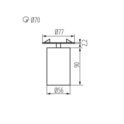 Вградена точкова лампа CHIRO 1xGU10/35W/230V бяла