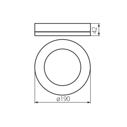 Екстериорна LED лампа за таван TURA LED/15W/230V 4000K IP54 черен