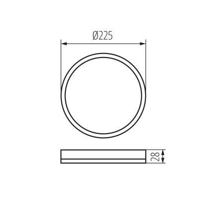 LED Плафон за баня AZPO LED/11,8W/230V Ø 22,5 см IP54 бял